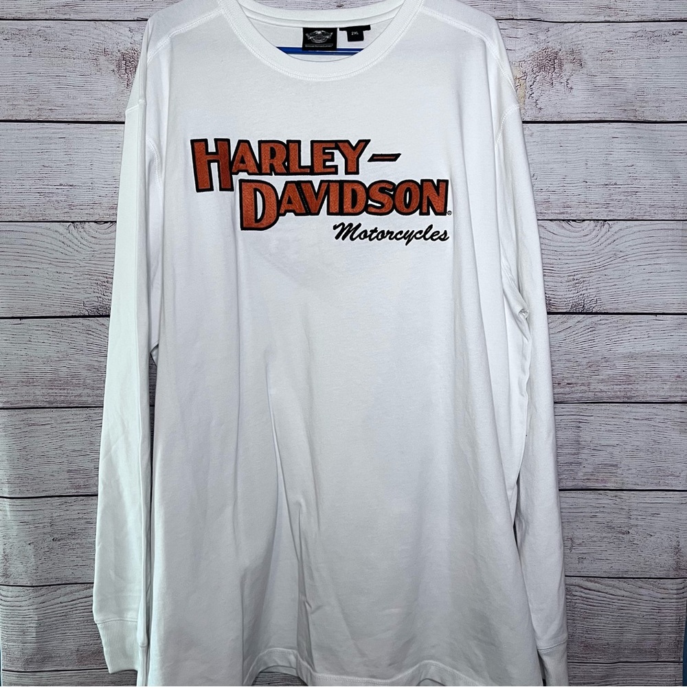 Harley Davidson Embroidered Long Sleeve Shirt Size 2XL